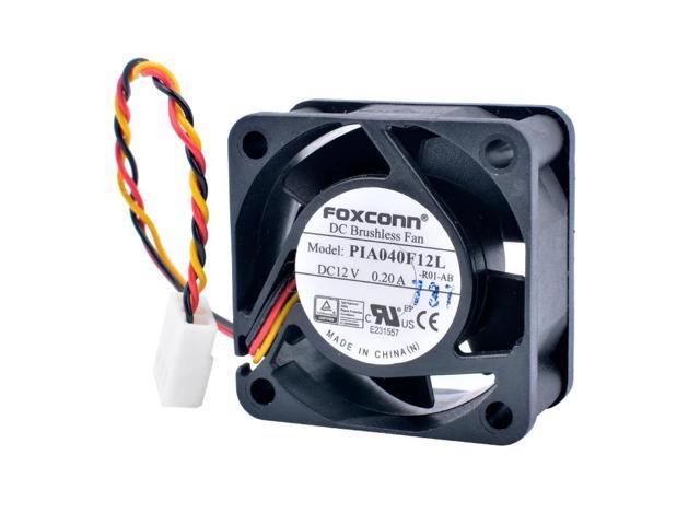 PIA040F12L 4cm 40mm fan 4020 40x40x20mm DC12V 0.20A 3 lines dual ball bearing speed detection CPU high air volume cooling fan