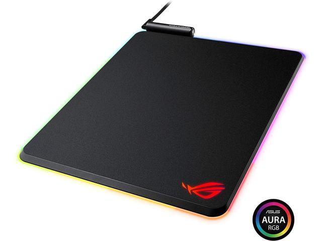 asus rog balteus rgb gaming mouse pad - usb port aura sync rgb lighting hard micro-textured gaming-optimized surface & nons