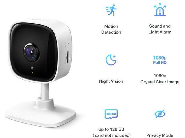 TP-Link Tapo Smart Home Security WiFi Camera, Records in 1080p (Full HD) Up to 30 ft Night Vision Up to 128 GB microSD Card Slot Works...