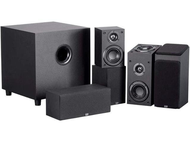 Monoprice Premium 5.1.2-Ch. Immersive Home Theater System - Black With 8 Inch 200 Watt Subwoofer