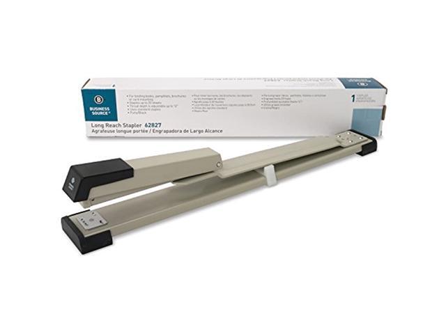 Business Source Stapler Long Reach 20 Sht Cap Putty/Gray/Black 62827