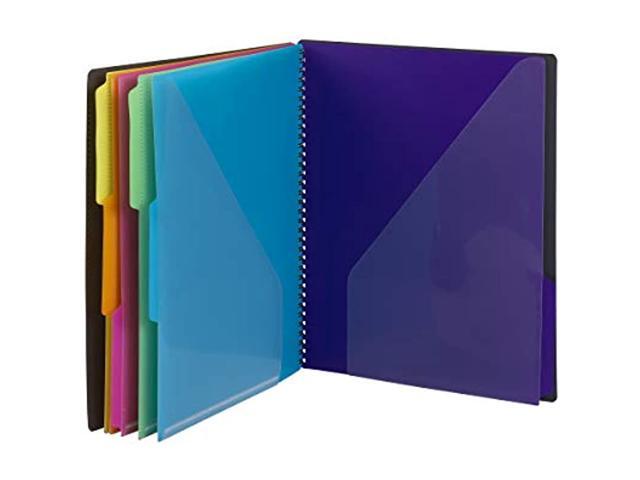 Poly Project Organizer, 12 Letter-Size Sleeves, Gray with Bright Pockets 89207