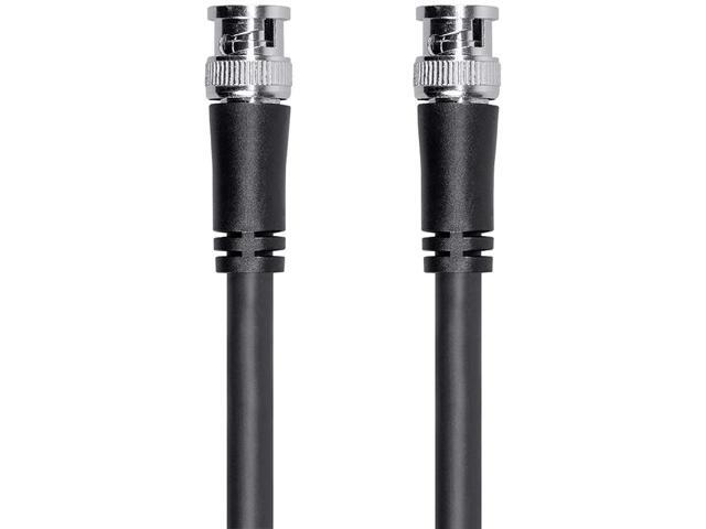 Monoprice HD-SDI RG6 BNC Cable - 100 Feet - Black For Use In HD-Serial Digital Video Transfer, Mobile Apps, HDTV Upgrades, Broadband Facilities -...