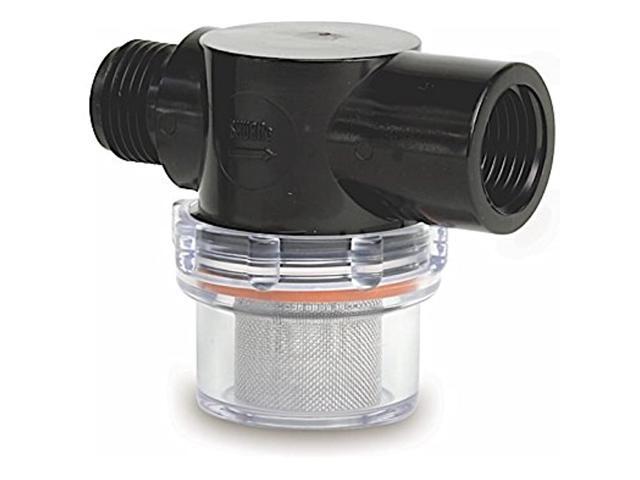 SHURFLO TWIST ON STRAINER 1/2 PIPE INLET CLEAR BOWL