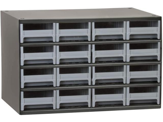 AKRO-MILS 19416 Steel, Polystyrene, Drawer Bin Cabinet, 11 in D x 11 in H x 17