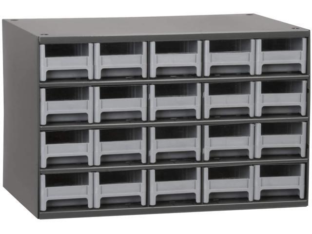 AKRO-MILS 19320 Steel, Polystyrene, Drawer Bin Cabinet, 11 in D x 11 in H x 17