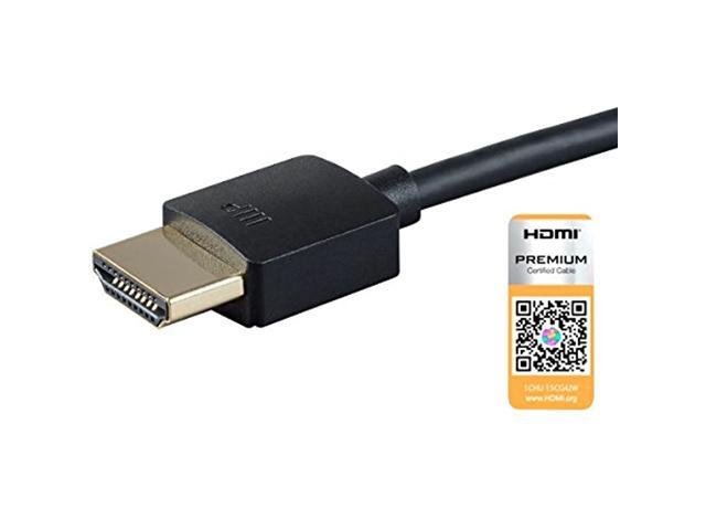 Monoprice HDMI Cable - 6 Feet - Black| Certified Premium High Speed 4K@60Hz HDR 18Gbps 36AWG YUV 4:4:4 Compatible with UHD TV and More - Ultra Slim Series - image 5