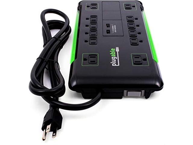 Plugable 12-Outlet Power Strip with 2-Port USB Charger (6 ft/2m Cable) - image 10