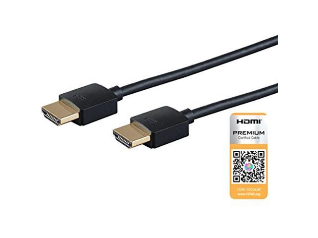 Monoprice HDMI Cable - 6 Feet - Black| Certified Premium High Speed 4K@60Hz HDR 18Gbps 36AWG YUV 4:4:4 Compatible with UHD TV and More - Ultra Slim Series - image 3