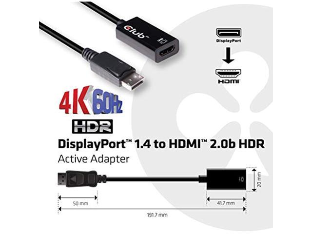 Club 3D CAC-1080 0.63 DisplayPort/HDMI Audio/Video Cable Black - image 5
