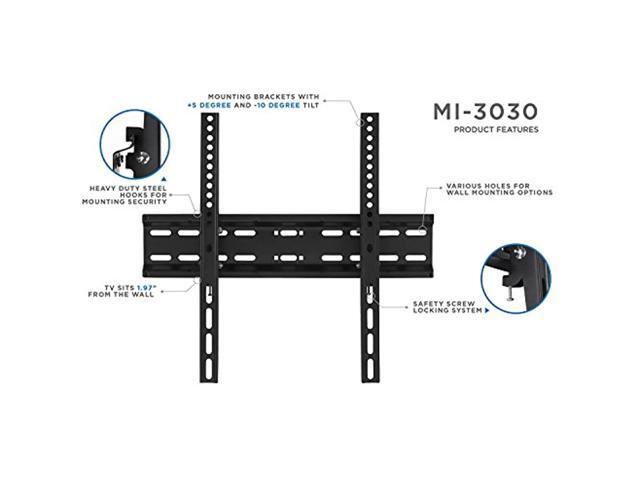 Mount-It! Low Profile TV Wall Mount Tilt Bracket Fits 32 -55 TVs 77 lbs. Capacity - image 8