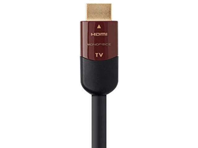 Monoprice HDMI Cable - 35 Feet - Black High Speed, Active Chipset, 4K@60Hz, HDR, 18Gbps, 26AWG, YUV, 4:4:4, CL2 - Cabernet Ultra Series