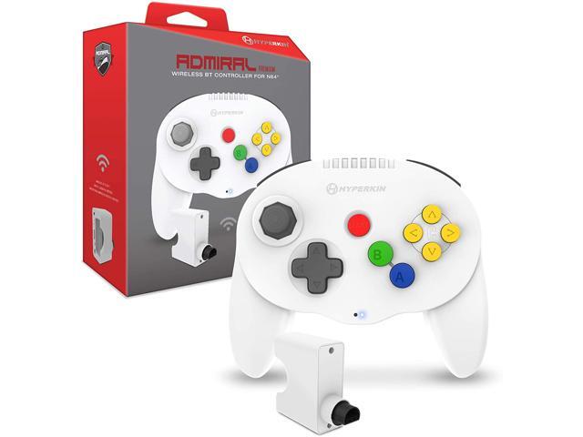 Hyperkin 'Admiral' Premium BT Wireless Controller for N64 Nintendo 64 - White
