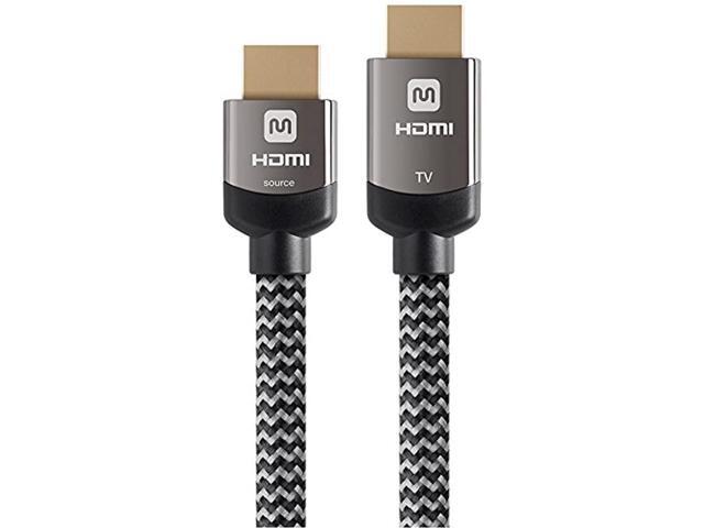 Monoprice HDMI Cable - 25 feet - Gray High Speed, Active Chipset, 4K@60Hz, 18Gbps, 26AWG, CL3 Rated, Compatible with Apple TV / Roku / Blu-Ray...