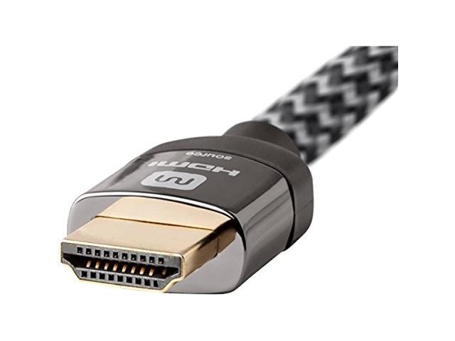 Monoprice HDMI Cable - 25 feet - Gray High Speed, Active Chipset, 4K@60Hz, 18Gbps, 26AWG, CL3 Rated, Compatible with Apple TV / Roku / Blu-Ray...