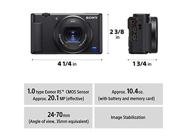 Sony - ZV-1 20.1-Megapixel Digital Camera for Content Creators and Vloggers - Black - image 10