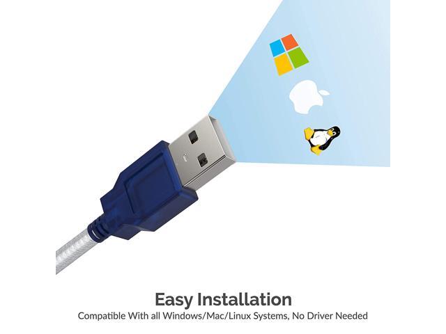 SABRENT USB 2.0 to Serial (9-Pin) DB-9 RS-232 Converter Cable, Prolific Chipset, - HEXNUTS -, [Windows 10/8.1/8/7/VISTA/XP, Mac OS X 10.6 and...