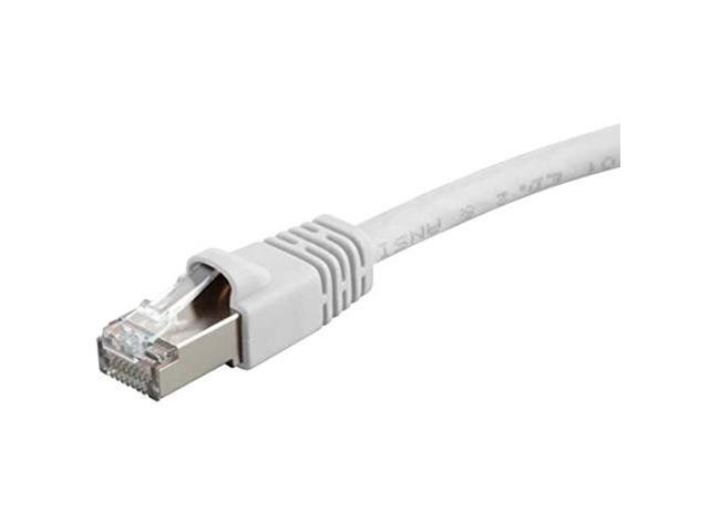 Monoprice Cat6A Ethernet Patch Cable - 7 Feet - White Network Internet Cord - RJ45, 550Mhz, STP, Pure Bare Copper Wire, 10G, 26AWG