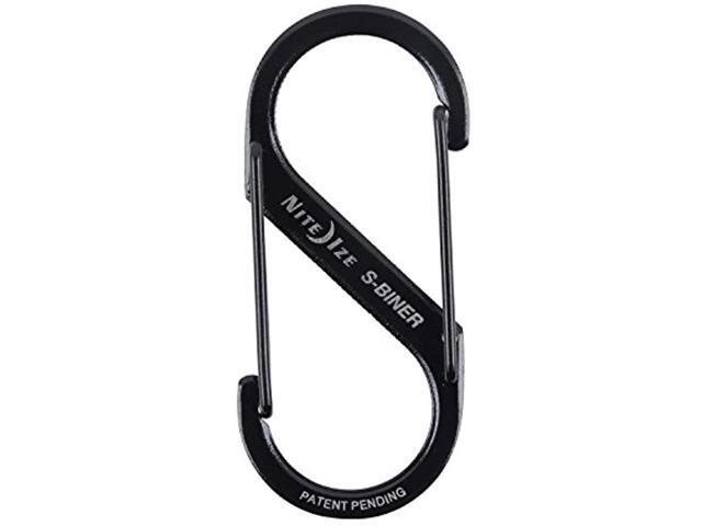 NITE IZE SB234-03-01 Carabiner Clip,3-1/2 In.,Steel,Black