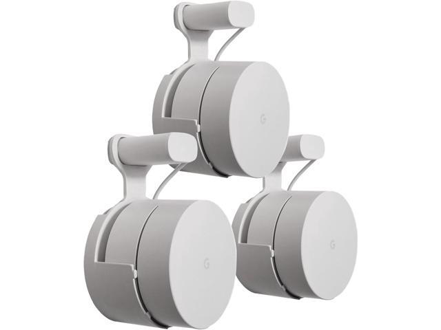 Dot Genie Google WiFi [Old Rectangular Plug NOT Current Round Plug] Outlet Holder Mount Stand: No Messy Screws! (3-Pack)