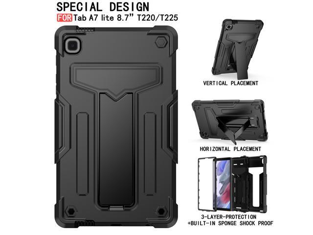 Case for Samsung Galaxy Tab A7 Lite 8.7 Inch (SM-T220 / SM-T225 / SM-T227U) - Dual Layer Heavy Duty Kids Proof Hybrid Case Shockproof Cover with...