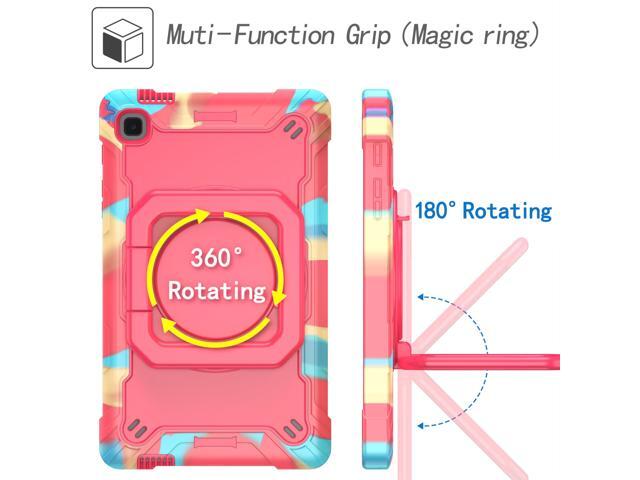 Epicgadget Case for Samsung Galaxy Tab A7 Lite 8.7 inch (2021) Hybrid Shockproof 360 Rotating Ring Stand Cover Case with Shoulder Straps for...