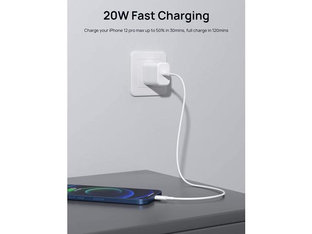 20W USB-C Power Adapter, USB-C Wall Charger PD Power Delivery Fast Charger for iPhone 13 Pro Max/12 Pro/12 Mini/11/XR, MacBook Pro, iPad Pro,...