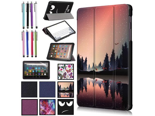 EpicGadget Amazon Fire HD 8 & HD 8 Plus Case (12th Generation/10th Generation, 2022/2020 Release) Slim PU Leather Trifold Stand Cover Auto...