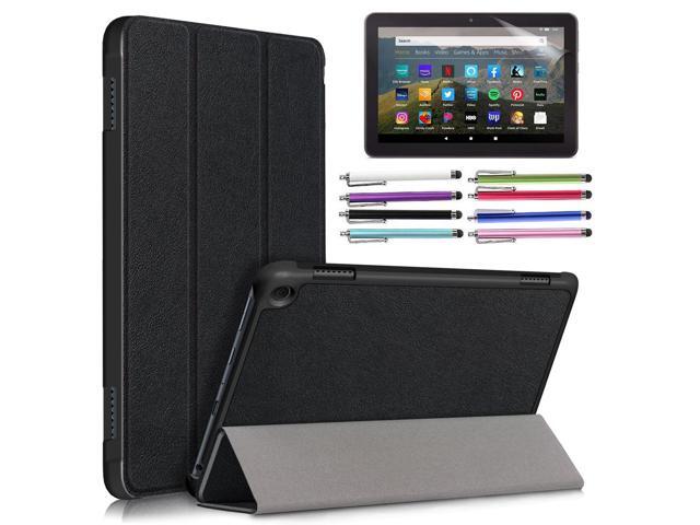 EpicGadget Amazon Fire HD 8 & HD 8 Plus Case (12th Generation/10th Generation, 2022/2020 Release) Slim PU Leather Trifold Stand Cover Auto...