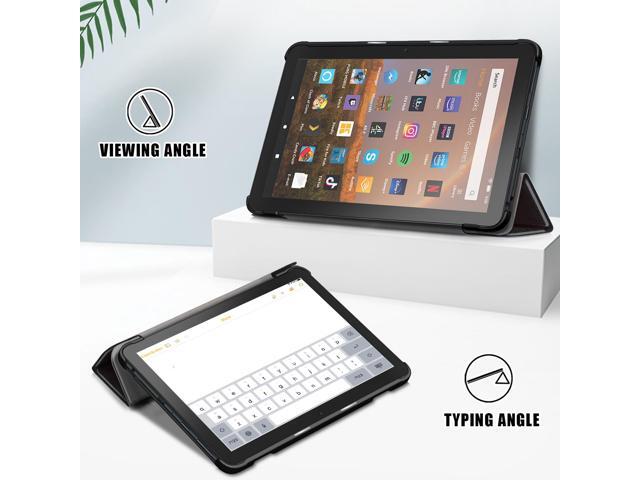 EpicGadget Amazon Fire HD 8 & HD 8 Plus Case (12th Generation/10th Generation, 2022/2020 Release) Slim PU Leather Trifold Stand Cover Auto...