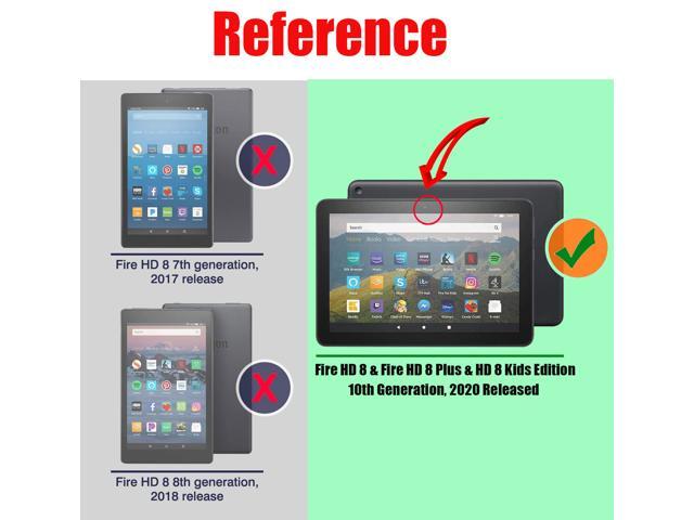 EpicGadget Amazon Fire HD 8 & HD 8 Plus Case (12th Generation/10th Generation, 2022/2020 Release) Slim PU Leather Trifold Stand Cover Auto...