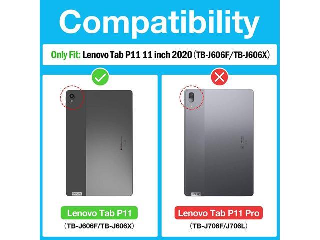 Epicgadget Lenovo Tab P11 11 inch Case 2020 (Model: TB-J606F TB-J606X) - Slim Lightweight Smart PU Leather Cover Tri-fold Stand Case Hard Shell...
