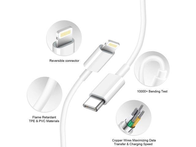 (2 Packs) EpicGadget USB C Fast iPhone Charger for iPhone / iPad, 20W USB-C Power Adapter with USB-C to Lightning Cable Compatible for...