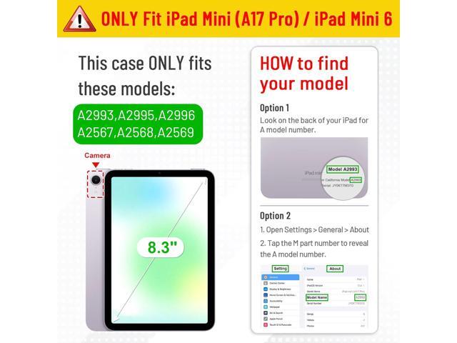 anicestore Case for iPad Mini 7 (A17 Pro) 7th Gen 2024 & iPad Mini 6th Gen 2021 - Dual Layer Protective Hybrid Cover With Kickstand Drop-Proof Case...