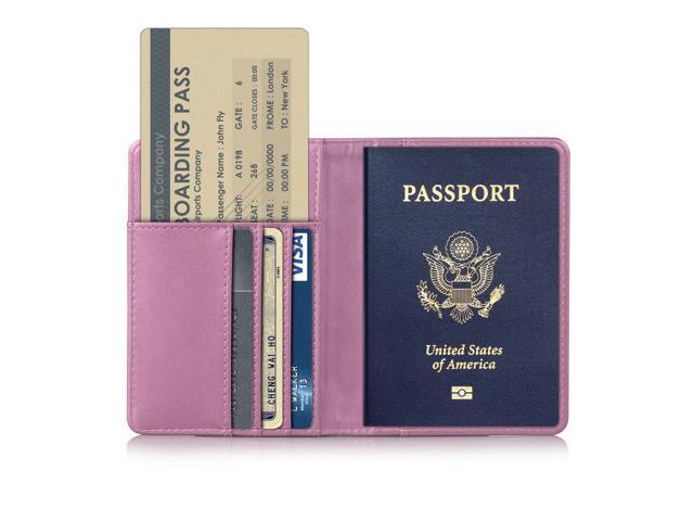 EpicGadget(TM) Premium Leather Passport Holder Travel Wallet Cover Case