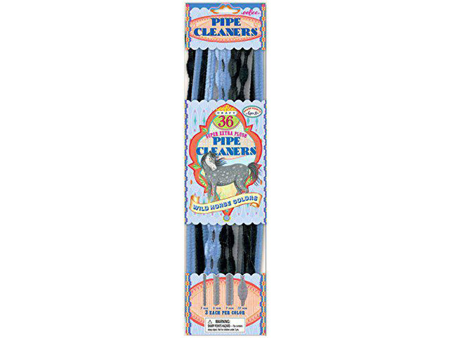 eeBoo Wild Horse Blue Pipe Cleaners Craft Kit