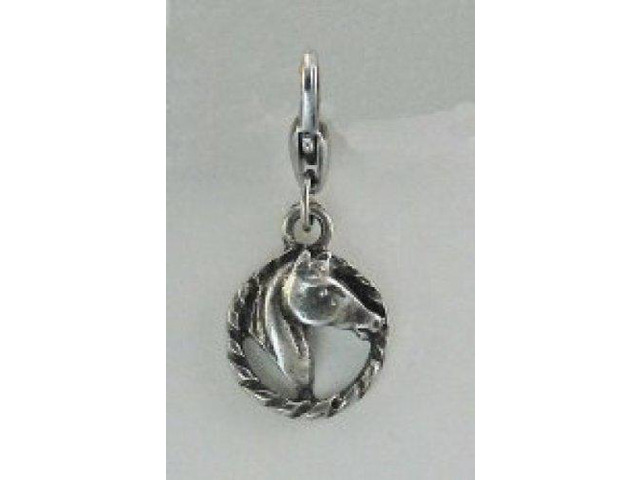 Barbary Horse Head In Rope Charm Zipper Pull