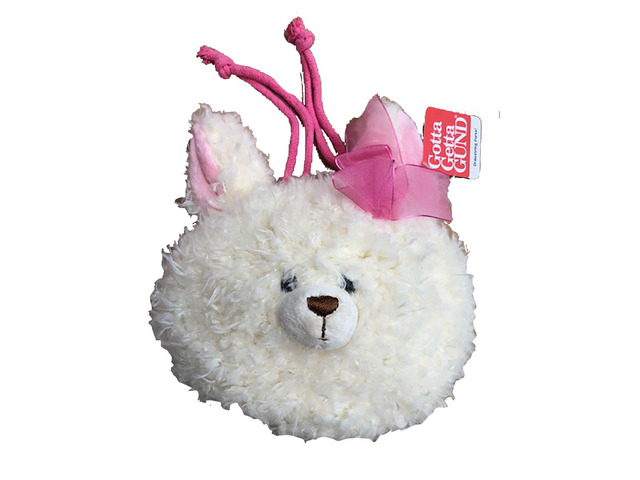 Gund - Bunny Drawstring Wristlet Purse - Creamy White