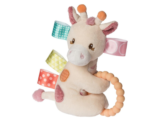 Taggies Soft Baby Rattle with Teether Ring and Sensory Tags, 6', Tilly Giraffe