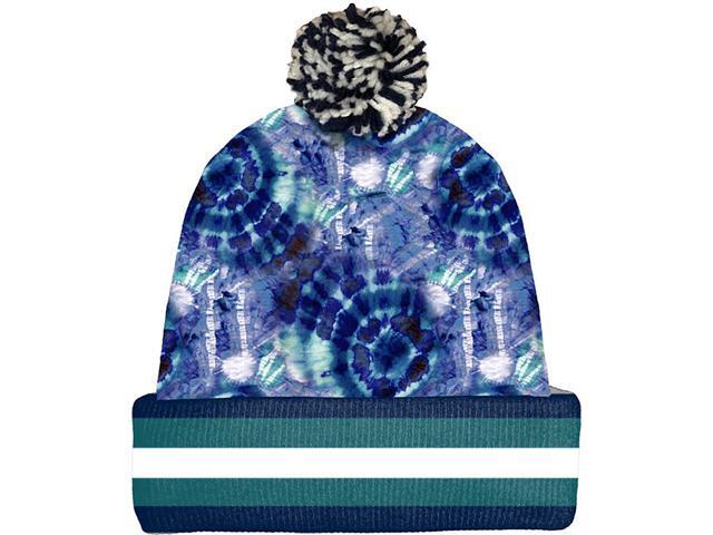 Spoontiques Winter Beanie Hat, Polyester, One Size Fits Most - Blue Tie Dye