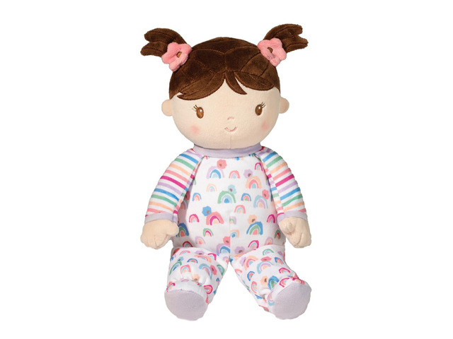 Douglas Isabelle Rainbow Stripe Soft Baby Doll Plush Stuffed, 13 inch