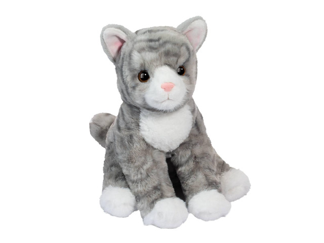 Douglas Toys Tabbie Gray Striped Cat Soft Plush Stuffed Animal Toy, 12' long
