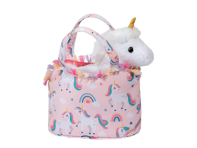 Douglas Unicorn Sassy Sak with White Unicorn Plush Stuffed Animal Toy, 7'