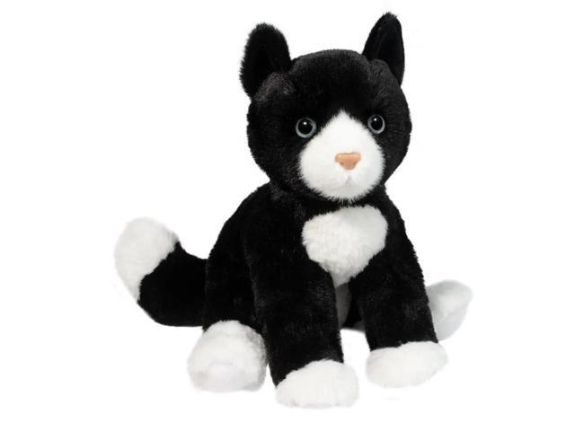 Douglas Beckie Soft Black & White Cat Plush Stuffed Animal, 10'