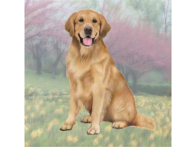 Golden Retriever (Sitting) Tabletop Drink Coaster (1)