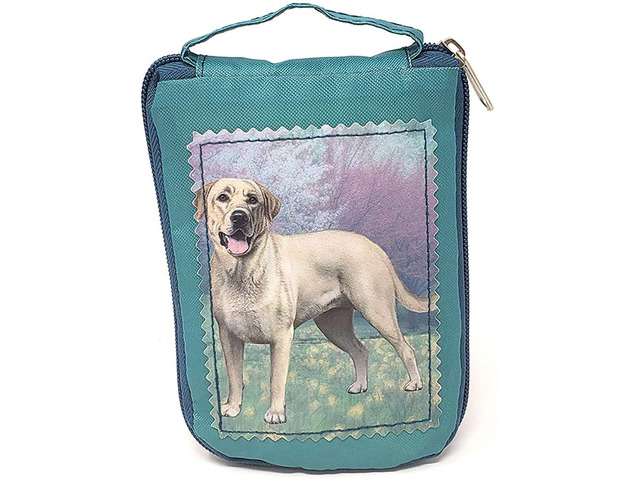 Yellow Labrador Standing Tote Bag - Waterproof - Zipper Market Tote