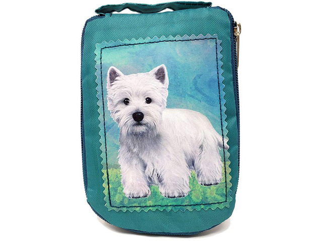 Westie Foldable Tote Bag - Durable, Waterproof - Zippered Market Tote