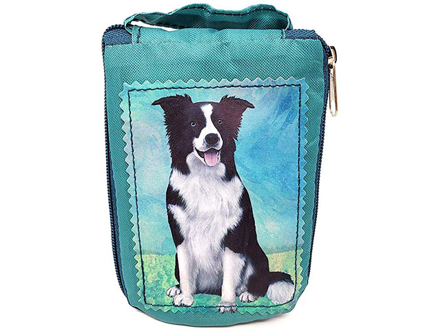 Border Collie Foldable Tote Bag - Waterproof - Zipper Market Tote