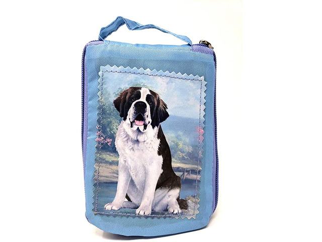 Saint Bernard Foldable Tote Bag - Waterproof - Zipper Market Tote