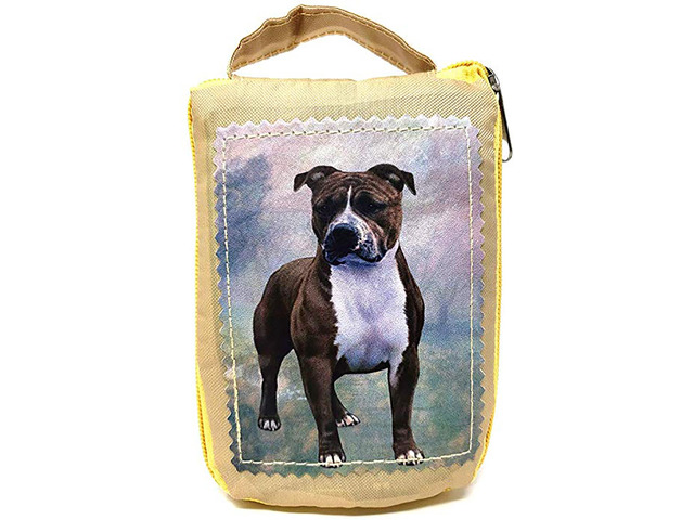 Pit Bull Terrier Foldable Tote Bag - Durable, Waterproof - Zipper Market Tote